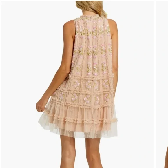 Mac Duggal Blush Floral Mini Dress - Picture 2 of 11